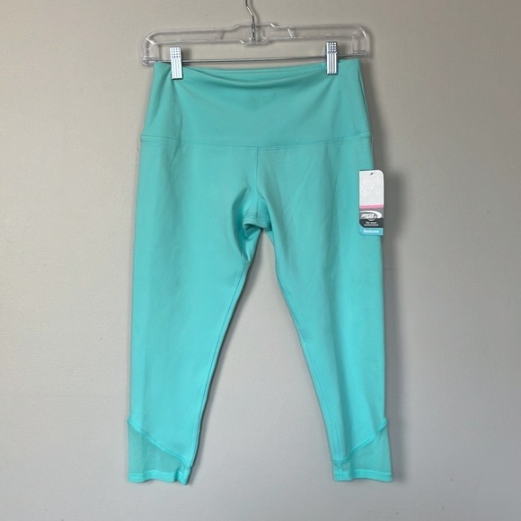 MTA Sport Other - New Girls Capri Leggings Size XL 14-16 Light Aqua With Mesh At Ankle New Tags